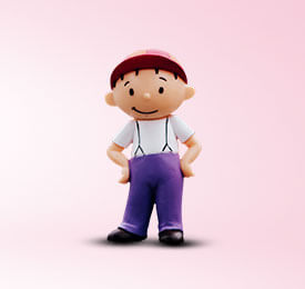 Brinquedo personagem cartoon